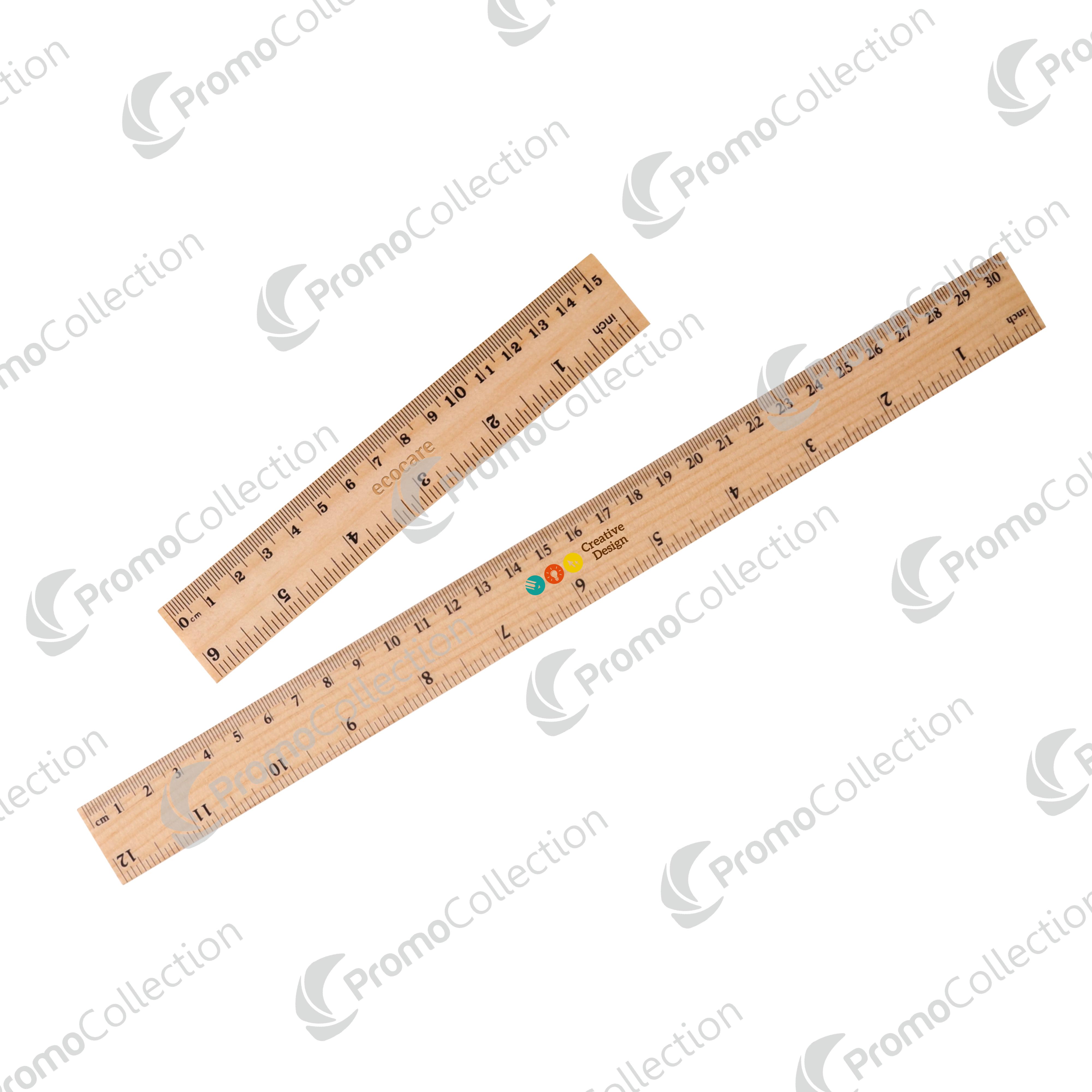 Cross Scale Ruler Dual Scale Wooden Ruler